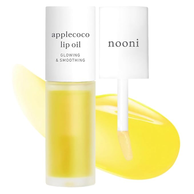 NOONI Korean Lip Oil - Applecoco | Long-Lasting, Moisturizing, Plumping, Revitalizing for Dry Lips, Waterproof, No Peel Off, Hydrating, Stocking Stuffers, Preppy Stuff, 0.12 FL Oz