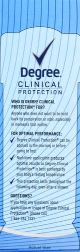 Degree Clinical Protection Antiperspirant Deodorant 72-Hour Sweat & Odor Protection Shower Clean Antiperspirant for Women 1.7 oz