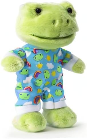9Inch Green Frog Plush, Soft Frog Stuffed Animal Plush Toy, Kawaii Plush Doll, Cute Plushie with Cloths Toy Gift for Kids Children Birthday