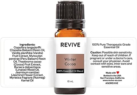 Winter Cocoa Essential Oil Blend 10mL by Revive Essential Oils - 100% Pure Therapeutic Grade, for Diffuser, Humidifier, Massage, Aromatherapy, Skin & Hair Care