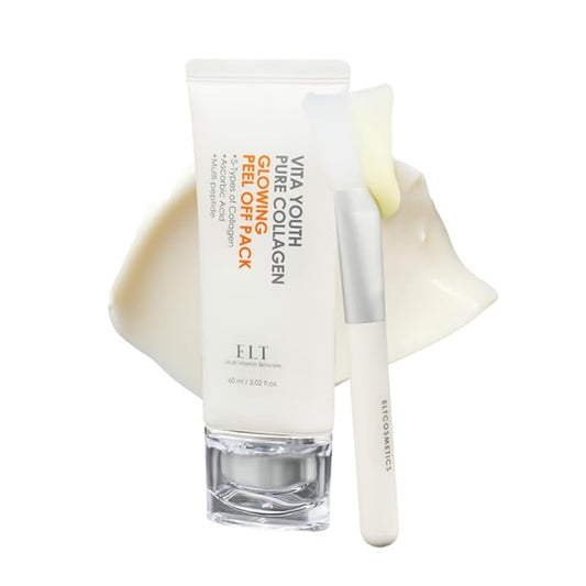 ELT Pure Collagen Peel Off Wrapping Facial Mask Pack with Silicone Brush (60 ml / 2.02 fl.oz) Hydrating face mask Korean Skincare
