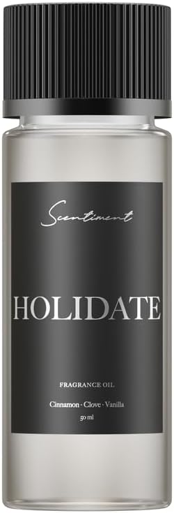 Scentiment Diffuser Oil - Holidate Winter Collection | Aromatherapy Home Fragrance | Luxurious Scent with Notes of Cinnamon, Clove, Vanilla (50ml)