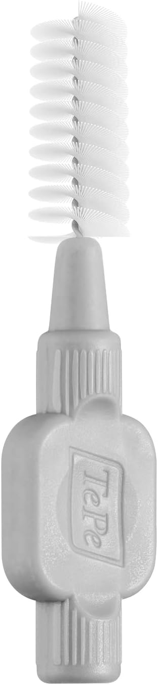 TePe Interdental Brush Original, Soft Dental Brush for Teeth Cleaning, Pack of 6, 1.3 mm, Extra-Large Gaps, Gray, Size 7
