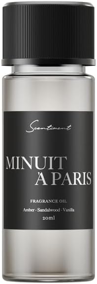 Scentiment Diffuser Oil - Minuit à Paris | Aromatherapy Home Fragrance | Inspired by Luxury Five Star Hotel Scents | Luxurious Scent with Notes of Amber, Sandalwood, Vanilla (20 mL)