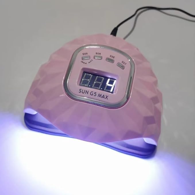 200W LED Nail Lamp for Gel Polish, Fast Nail Dryer with Automatic Sensor, 4 Timer Setting, LED Nail Light for Fingernail and Toenail Nail