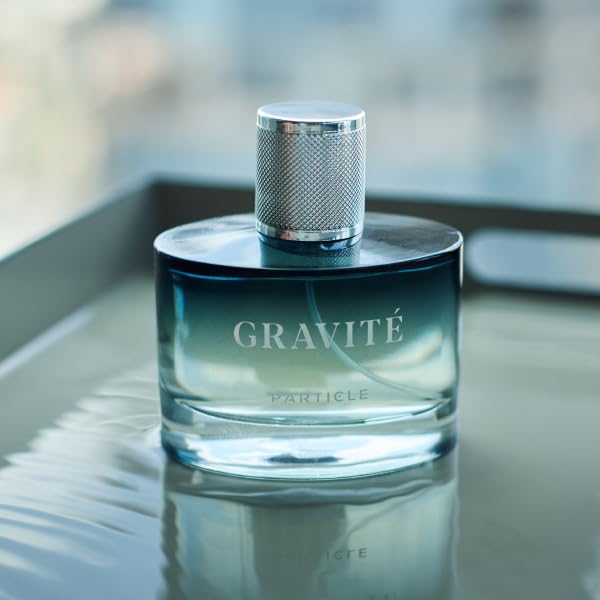 Particle Gravité Cologne Spray for Men, Long Lasting Fresh Scent, Men's Perfume Woody Citrus Fragrance, Notes of Pepper, Rosemary, Grapefruit, Cedar, Cashmere & Musk, 3.38 FL OZ Bottle