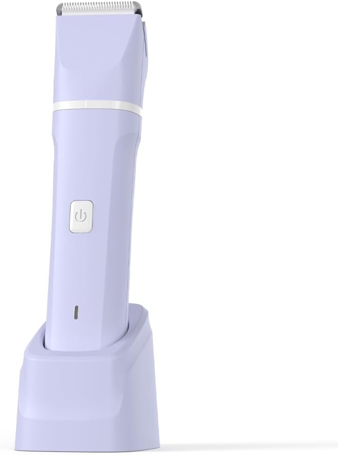 Electric Razors for Women - IPX7 Waterproof, Painless, Portable Bikini Trimmer Shaver, Body & Pubic Hair Removal Machine, Womens Lady Shaving Trimmers for Legs, Private Area - Purple