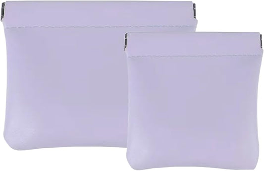 2 PCS Small Makeup Bag for Purse, mini Coin Purse for Women Lipstick Cosmetic Accessories Organizer, Mini Portable Cosmetic Bags, small Travel Kit Storage Pouch (1 Medium, 1 small), LQB-BB