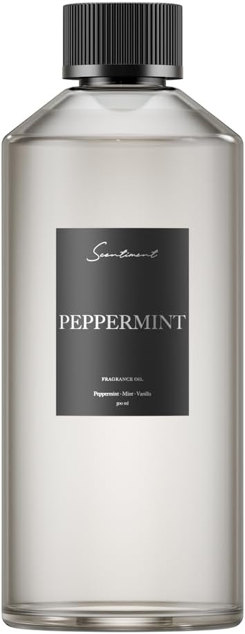 Scentiment - Peppermint Winter Collection Diffuser Oils | Aromatherapy Home Fragrance | Luxurious Scent with Notes of Peppermint, Mint, Vanilla, 500 ml