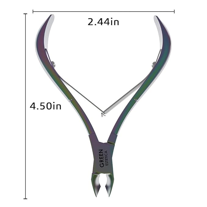 Professional Cuticle Trimmer Nail Cuticle Cutter Stainless Steel Cuticle Nippers with Sharp Blades of Cuticle Remover Clippers Manicure Tools Double Spring for Nail Care Pedicure Nail Tools (Multi)