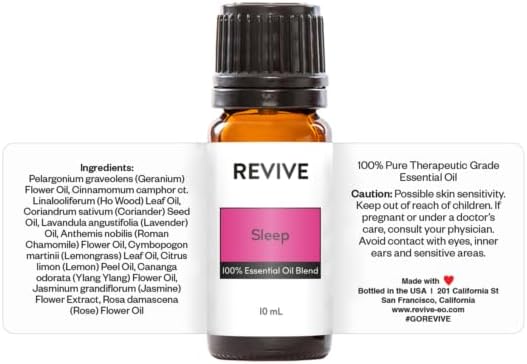 Basics Kit with Halo Diffuser by Revive Essential Oils - 100% Pure Therapeutic Grade, for Diffuser, Humidifier, Massage, Aromatherapy, Skin & Hair Care