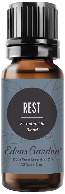 Edens Garden Rest Essential Oil Blend- 100% Pure Therapeutic Grade & Undiluted Natural Aromatherapy Blend Relaxation, Calm & Restful Nights - for Home Diffusers & Humidifiers, 10 ml (.33 fl oz)