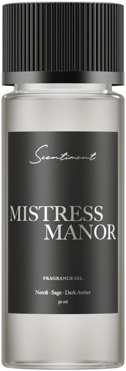 Scentiment Diffuser Oil - Mistress Manor | Aromatherapy Home Fragrance | Inspired by Luxury Five Star Hotel | Luxurious Scent with Notes of Neroli, Sage, Dark Amber 50 ml