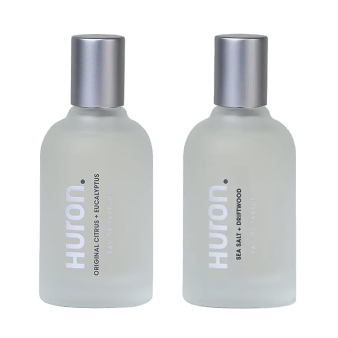 Huron Men’s Cologne 2-Pack – Original Citrus & Eucalyptus + Sea Salt & Driftwood | Premium Eau de Parfum Duo