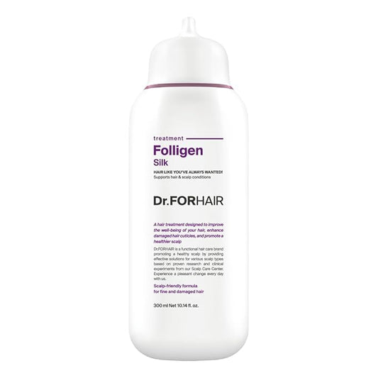 DR.FORHAIR Folligen Silk Treatment | Korean Hair Treatment For Dry Damaged Hair | Scalp Treatment & Hair Mask | For Hair Thickening & Fuller Looking, 10.14 fl oz