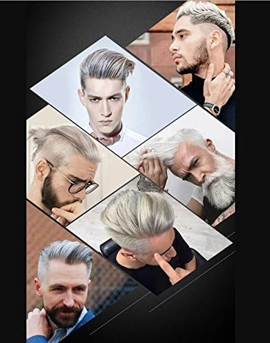 Temporary Silver Gray Hair Spray Color Wax, 4.23 Ounces Washable Hair Wax Color, Natural Disposable Grey Hair Color Wax Dye Pomades for Women Men,Christmas Parties,Role Playing,Cosplay,Halloween(Gray)