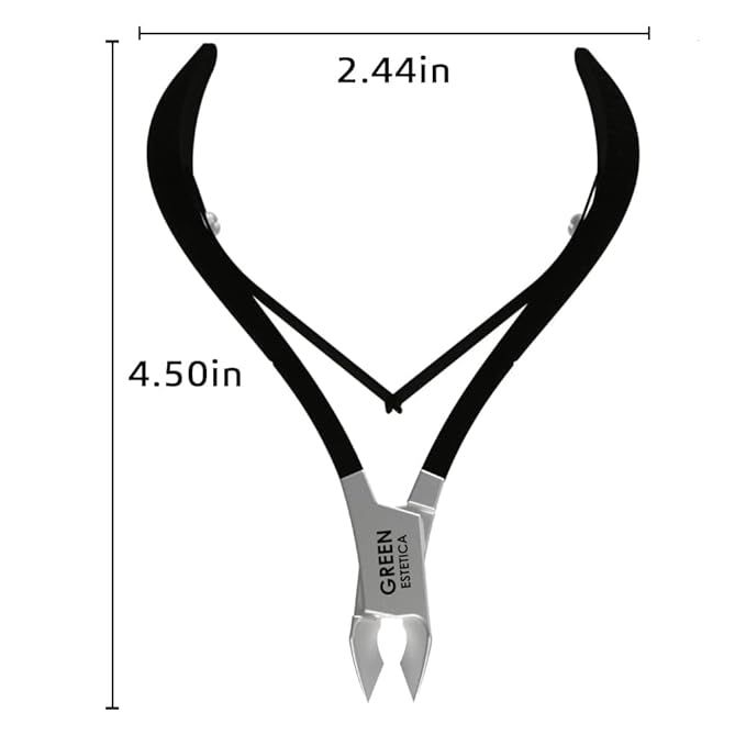 Professional Cuticle Trimmer Nail Cuticle Cutter Stainless Steel Cuticle Nippers with Sharp Blades of Cuticle Remover Clippers Manicure Tools Double Spring for Nail Care Pedicure Nail Tools (Black)