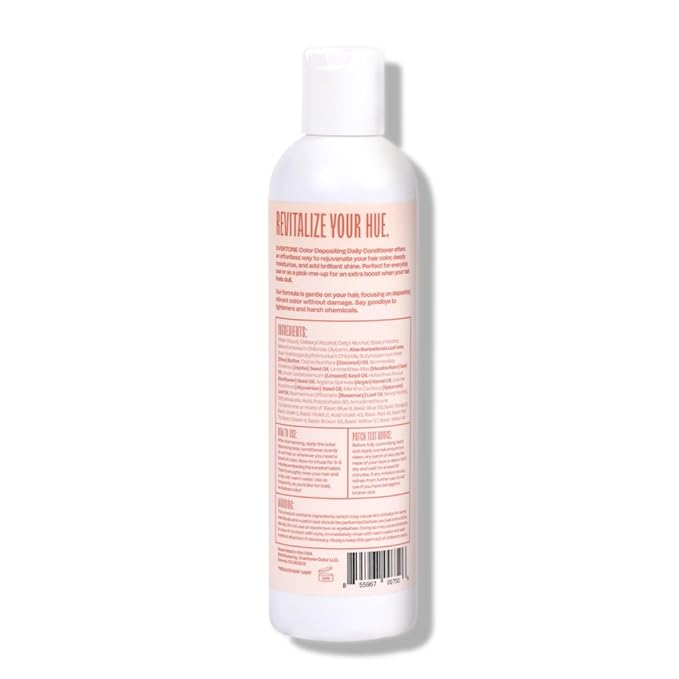 Overtone Daily Color Depositing Conditioner, Desert Rose, 8 oz, Hydrating, Damage-Free Temporary Hair Color for All Hair Types with Shea Butter & Coconut Oil, Vegan & Cruelty-Free