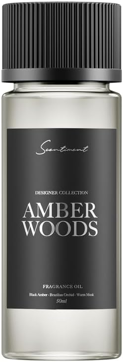 Scentiment Diffuser Oil - Amber Woods | Home Aromatherapy Fragrance Oil (50ml)