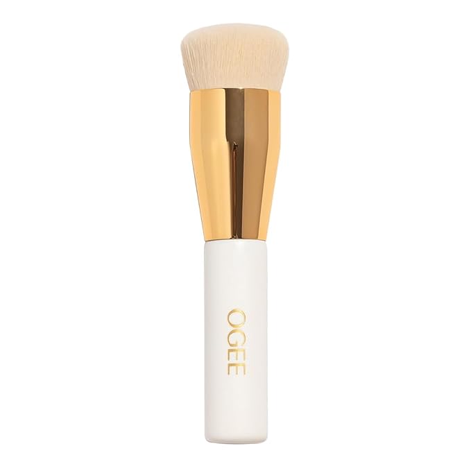 Ogee Professional Quality Makeup Brush - Ultra-Soft Base Brush with Vegan Bristles for Flawless Liquid Makeup Application - Premium Foundation Brush for Liquid Makeup