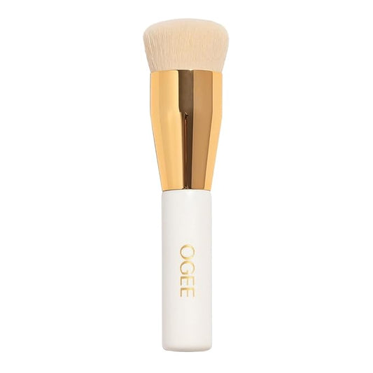 Ogee Professional Quality Makeup Brush - Ultra-Soft Base Brush with Vegan Bristles for Flawless Liquid Makeup Application - Premium Foundation Brush for Liquid Makeup