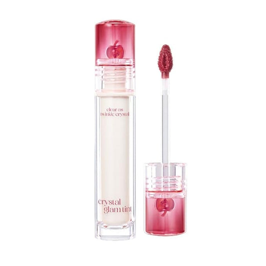CLIO CRYSTAL GLAM TINT (018 FRESH APPLE), Glossy Finish, Lightweight, Weightless, Buildable, Glass-Like, Smoothing, Long-Lasting, Vivid, Transparent, Shiny, Moisturizing Lip Stain, Korean Lip Tint
