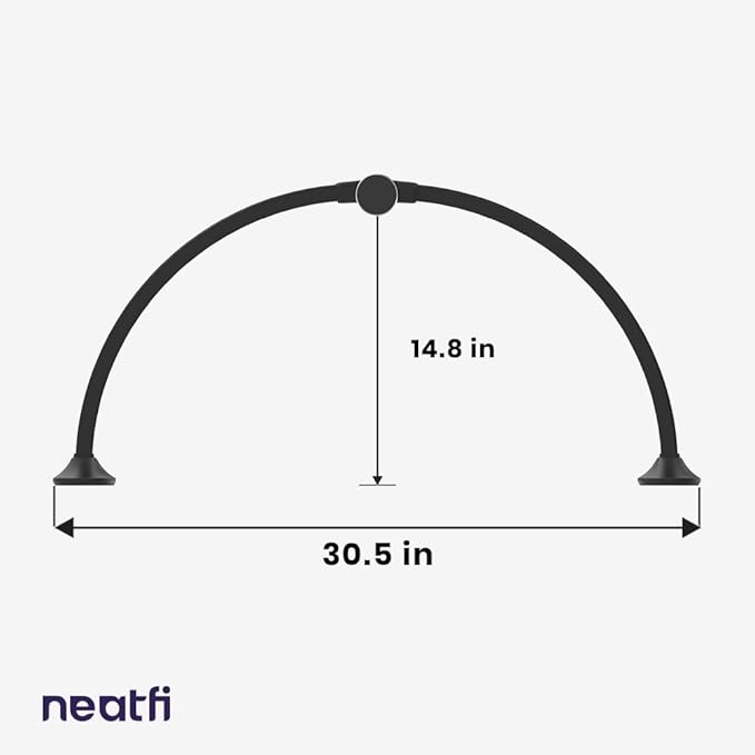 Neatfi Half Moon Light for Nail Desk Lamp, Table Lamp, Multiple Light Modes Desk Lighting for Estheticians, Beauty Eyelash Makeup Tattoo Crafts, Reading, Spa Salon, Nail Tech (with LCD, Black)