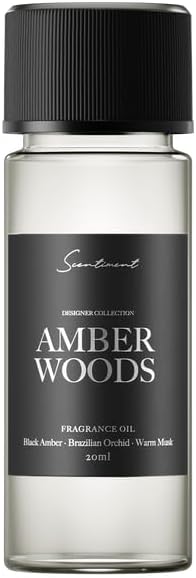 Scentiment Diffuser Oil - Amber Woods | Home Aromatherapy Fragrance Oil (20ml)