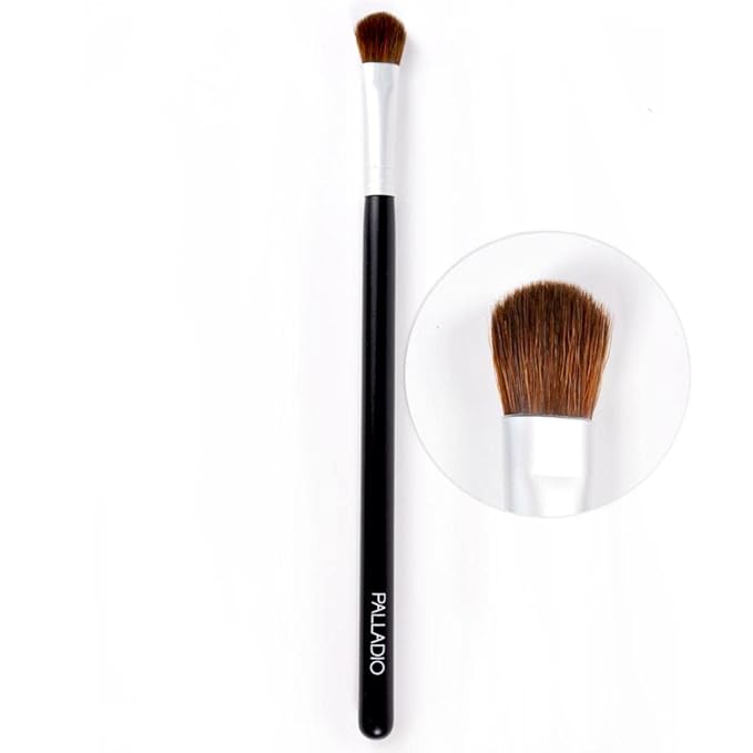 Palladio Flat Shadow Brush, Eyeshadow Flawless Blending, Perfect to Contour, Soften Edges, Smooth Finish, Synthetic Natural Bristles, Soft Feel, Comfortable Grip, Professional Application