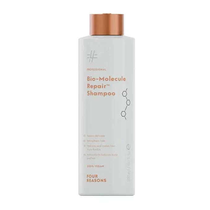 FOUR REASONS Bio-Molecule Repair Shampoo - Sulfate-Free Bond Repair Shampoo for Damaged & Dry Hair, Strengthens & Restores Moisture Balance - Vegan & Cruelty-Free