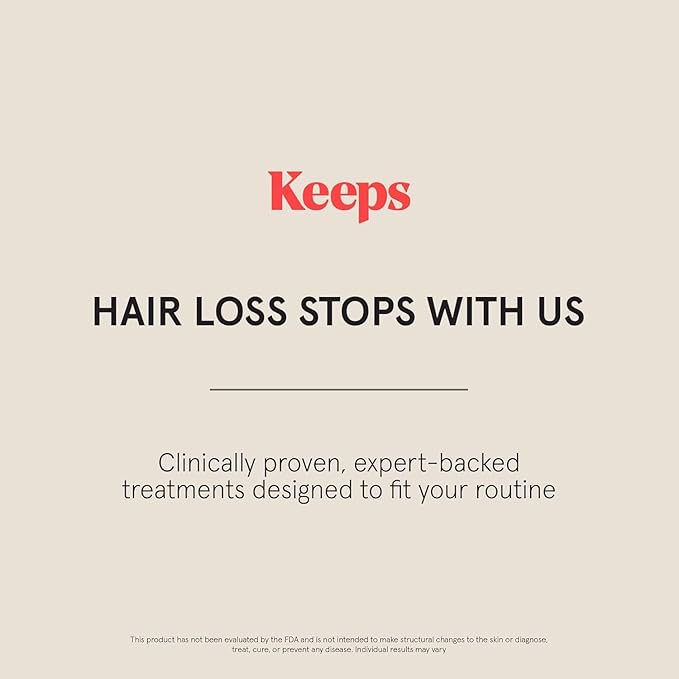 Keeps Extra Strength Minoxidil for Men - 5% Minoxidil Hair Growth Serum - Hair Loss & Regrowth Treatment for Thinning & Bald Spots - Clinically Proven Hair Growth Products - Unscented Topical Aerosol