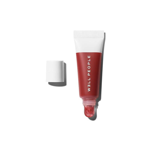 Well People Poutlove Peptide Lip Balm, Hydrating Sheer Tinted Lip Treatment with Peptide Complex, Murumuru Butter & Sesame Seed Complex for a Plumper, Smoother-Looking Pout, Honey Plum
