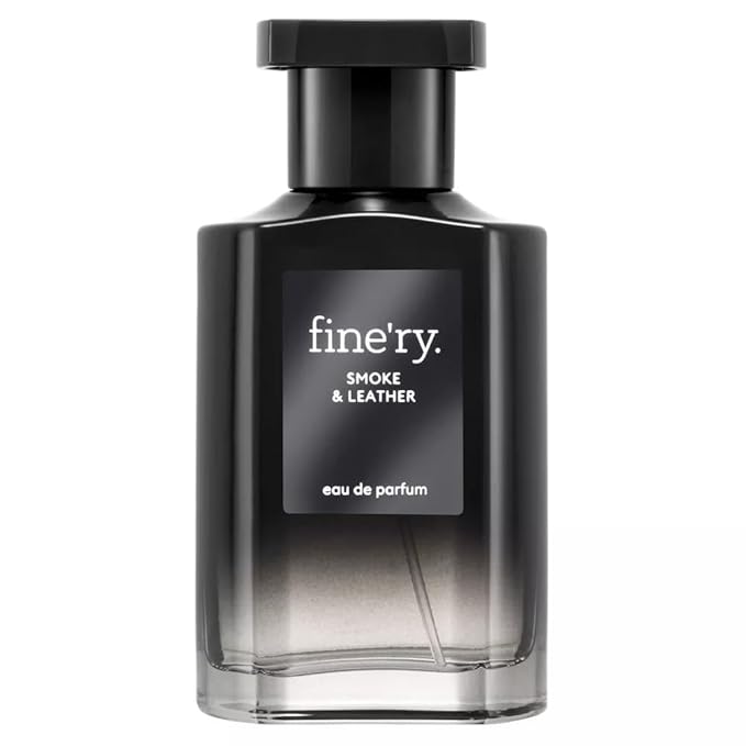 Finery SMOKE LEATHER Men's Eau De Parfum | Men's Eau De Cologne, 2 fl oz | With Makeup Remover Pads Gift