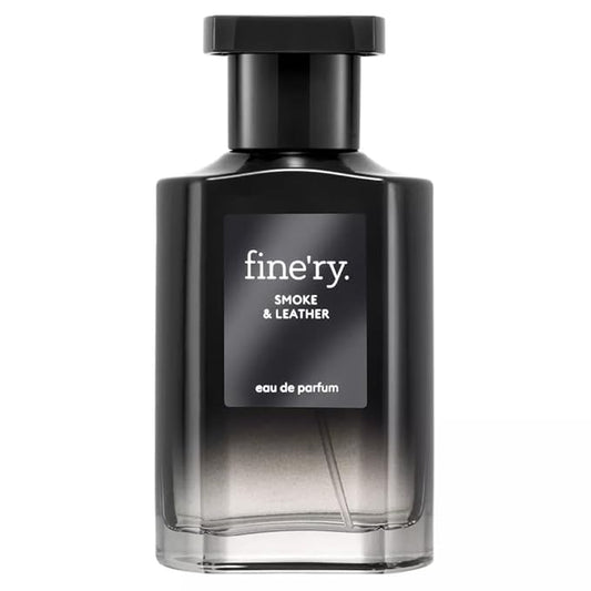 Finery SMOKE LEATHER Men's Eau De Parfum | Men's Eau De Cologne, 2 fl oz | With Makeup Remover Pads Gift