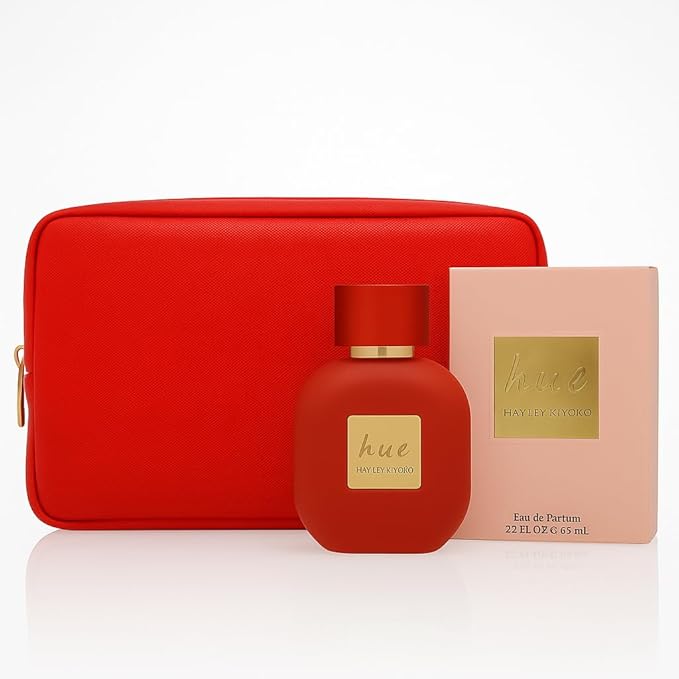 Hayley Kiyoko HUE Eau De Parfum Gift Set – 2.2 oz EDP Spray + Red Toiletry Bag | Luxury Women’s Fragrance, Long-Lasting Floral Scent, Gift for Her