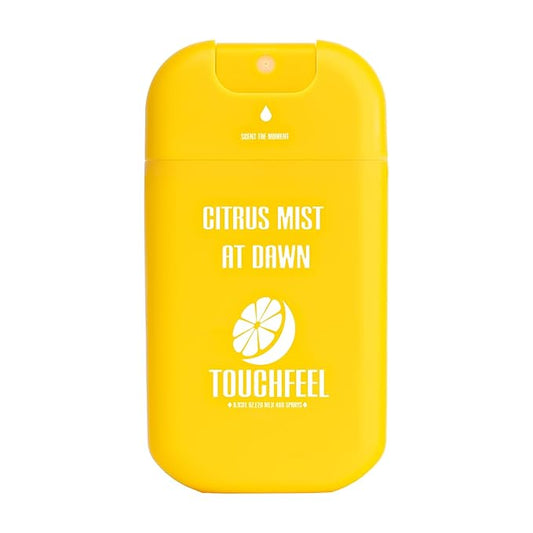 Spray Hand Sanitizer Travel Size Scented - Refillable Hydrating Hand Sanitizers Portable Design Travel Essentials (Citrus mist at dawn) 0.93Fl Oz