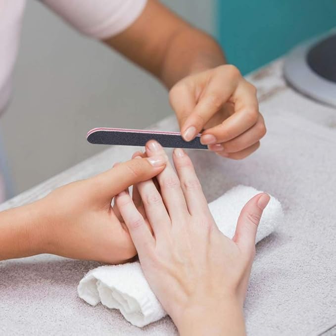 Nail File 43ct 100/180 Grit Emery Board Filer for Acrylic/Natural Fingernail