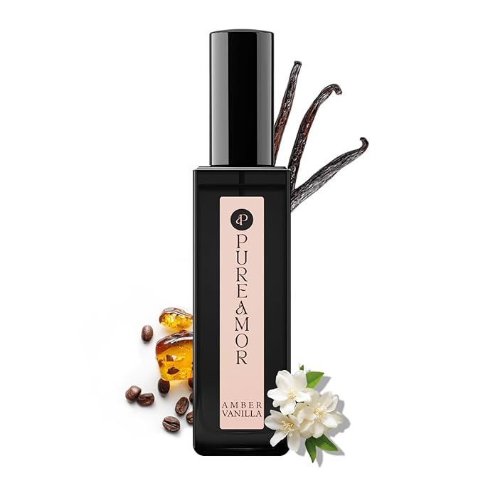 Amber Vanilla Perfume for Women, Coffee Scented Fragrance with Warm Amber & Sweet Vanilla Notes, Long Lasting Extrait de Parfum, Advanced Fragrance Travel Size 0.7 oz Eau de Parfum Spray