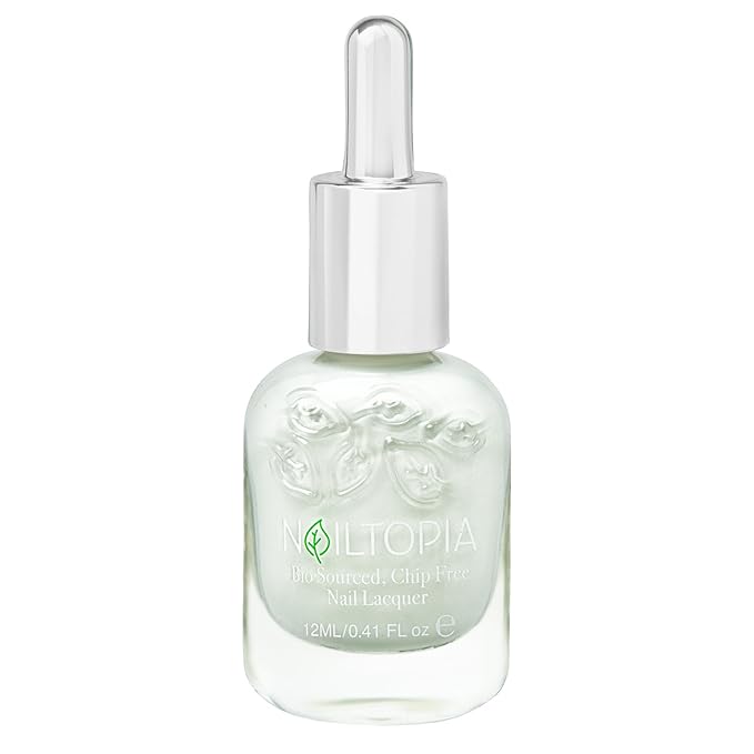 Nailtopia - Plant-Based Chip Free Nail Lacquer - Non Toxic, Bio-Sourced, Long-Lasting, Strengthening Polish - So Fresh, So Clean (White) - 0.41oz