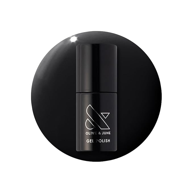 Olive & June Gel Polish | UV LED Nail Lamp Needed | Long Lasting Formula | Up to 21 Days of Wear | Damage-Free Removal | Salon-Quality Manicure, Pedicure at Home | E+M | Inky Black
