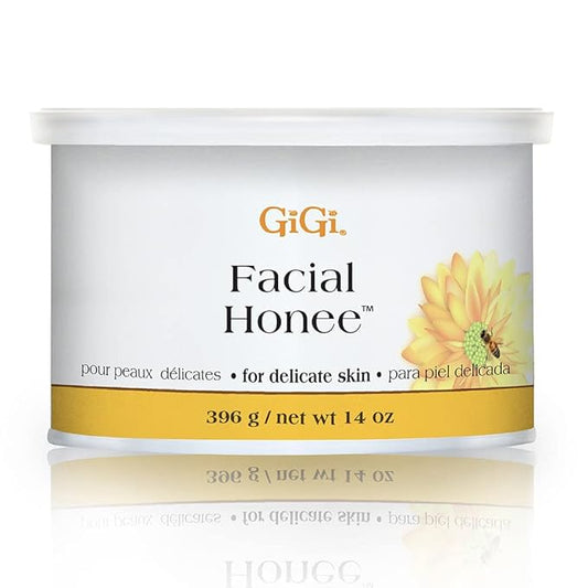 GiGi Facial Honee Wax - Hair Removal Soft Wax for Face and Delicate Skin, 14 oz