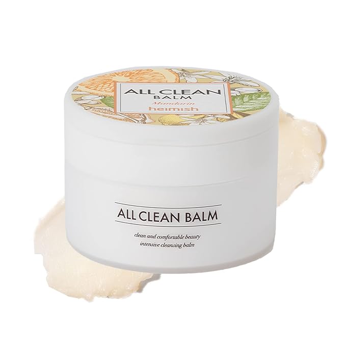 HEIMISH All Clean Balm Mandarin 4.0fl.oz/120ml - Cleansing Balm, Waterproof Makeup Remover, Face Cleanser, Oil Based Cleanser, Korean Skincare with Natural Aroma Oil, Vegan, For All Skin Types