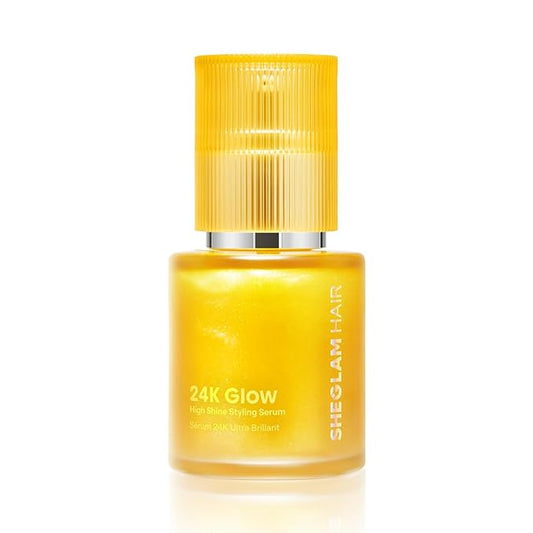 SHEGLAM HAIR 24K Gold Hair Oil Treatment for Frizz Control, 10 in 1 Treatment Serum for Dry Damaged Hair, Almond & Macadamia Oil, for All Hair Types, Heat Protectant, 1.69 fl oz