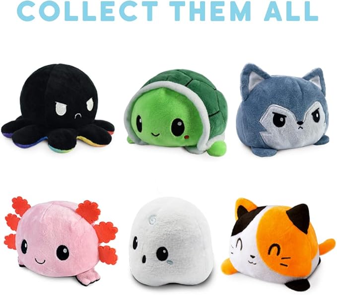 TeeTurtle - The Original Reversible Turtle Plushie - Video Games - Cute Sensory Fidget Stuffed Animals That Show Your Mood
