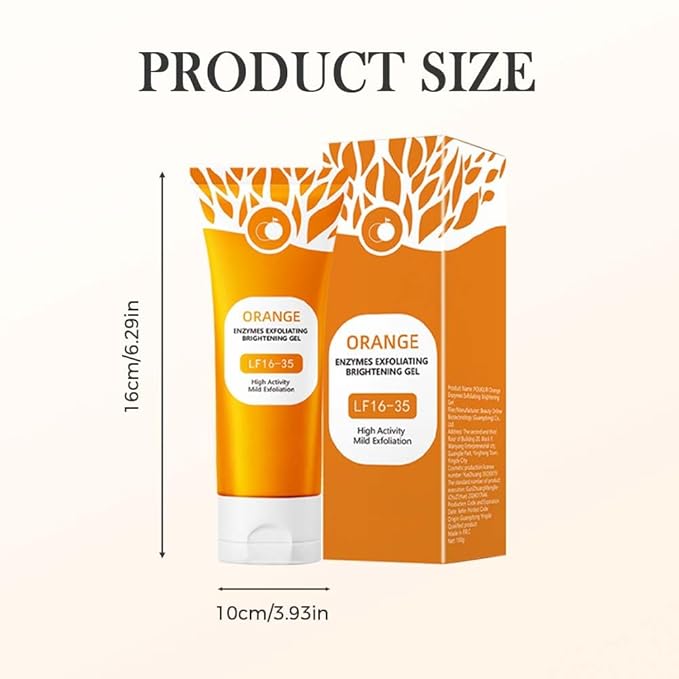 Orange Exfoliating Gel for Face and Body, 2026 New Deep Pore Orange Peeling Scrub, Exfoliating Cleansing Gel Scrub, Deep Clean Pores, Remove Blackheads Moisturize Cleansing (2Pcs, 3.38 Fl Oz)