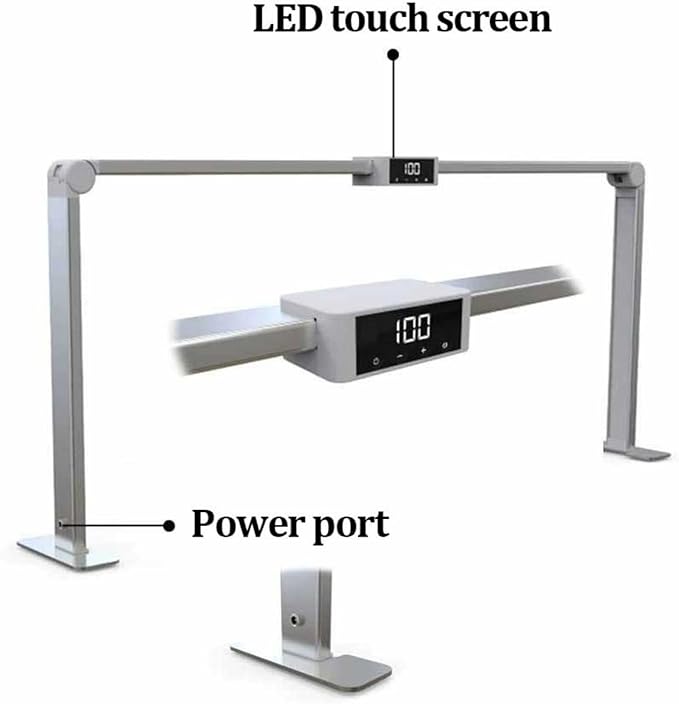36W Foldable LED Nail Tech Lamp for Desk, Arch with Touch Sn, 480 Beads, 3500K-6500K Manicure Lamp, Adjustable Brightness, Lash Eyelash Tattoos