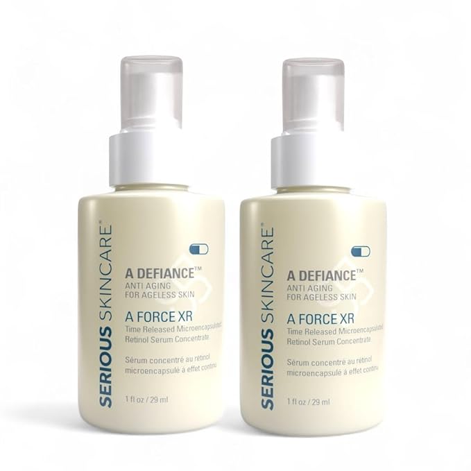 Serious Skincare Vitamin A Force XR Retinol Face Serum Concentrate, Micro Exfoliate & Resurface for Radiant Skin, for Lines, Wrinkles, Pore Minimizer, Anti-Aging 1 Oz. (Pack of 2)