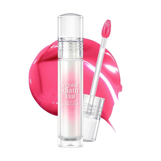 CLIO CRYSTAL GLAM TINT (014 HEART PINK DIAMOND), Glossy Finish, Lightweight, Buildable, Glass-Like, Smoothing, Long-Lasting, Vivid