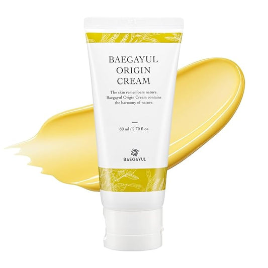 Origin Cream - Korean Moisturizer with Propolis & Job's Tears based on Traditional Herbal Science (Hanbang) - Deep Hydration & Soothing for Dry, Sensitive Skin (2.71 fl oz)