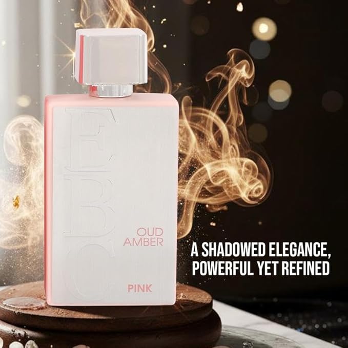 Oud Amber Pink Perfume for Women Eau De Parfum, Luxury Fragrance with Woody Notes and Cedar, 3.4 fl.oz/100ml